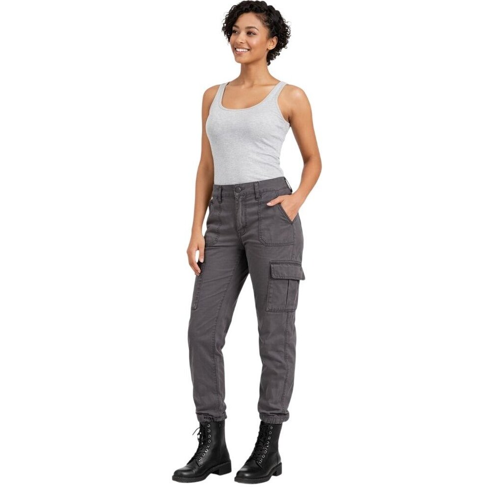 White House Black Market Size 0 Regular Skinny Leg Cargo Pants Gray
